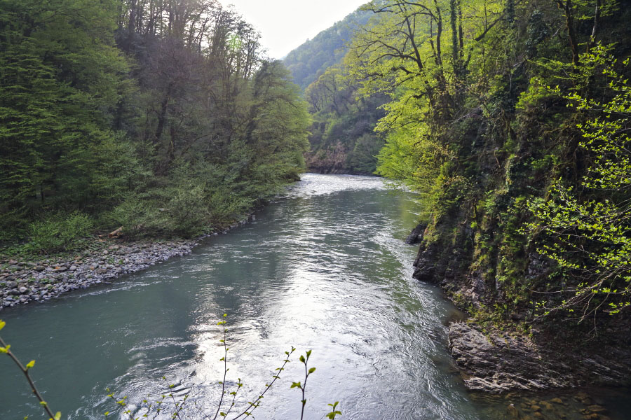 Река Сочи и Ореховский водопад